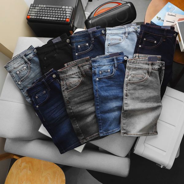 Stack of Denim Shorts