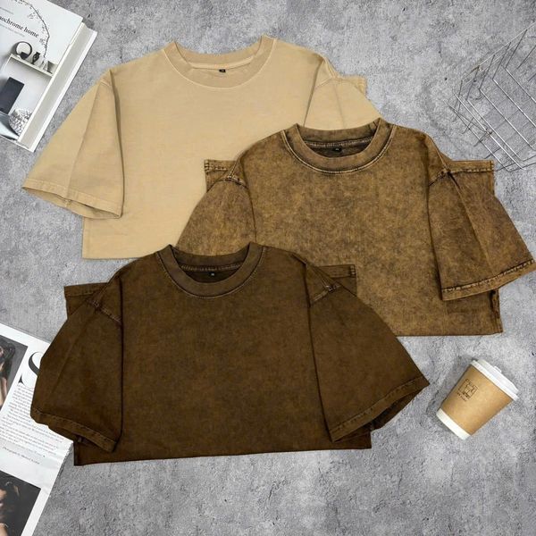 Brown Washed T-Shirts