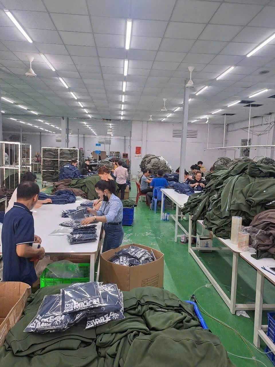 Finished garments packed for export at AT Garment Factory, Vietnam
