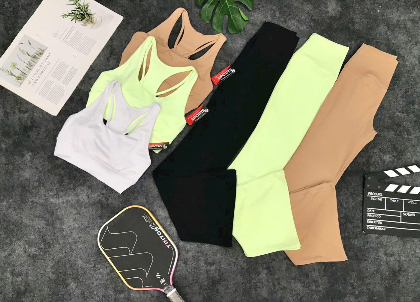 Women's sports bras and leggings manufactured by AT Garment Factory, Vietnam