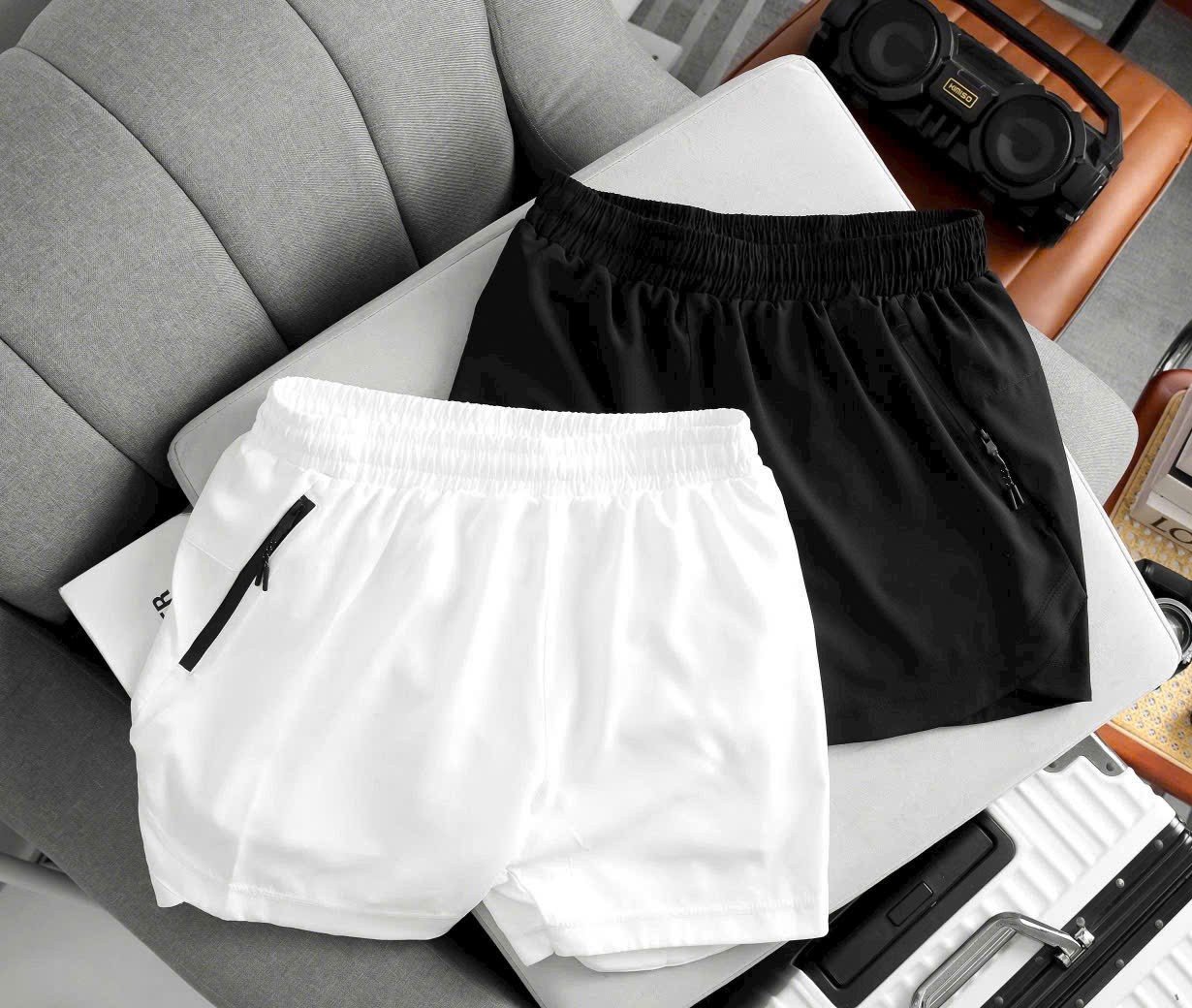 Women's private label sportswear shorts manufactured by AT Garment Factory, Vietnam